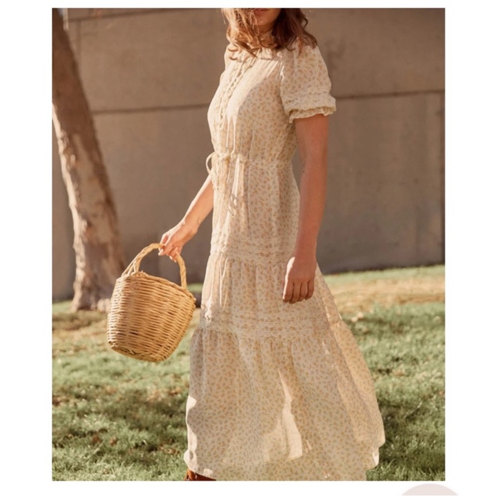 Floral White Maxi Dress - Picture 8 of 12